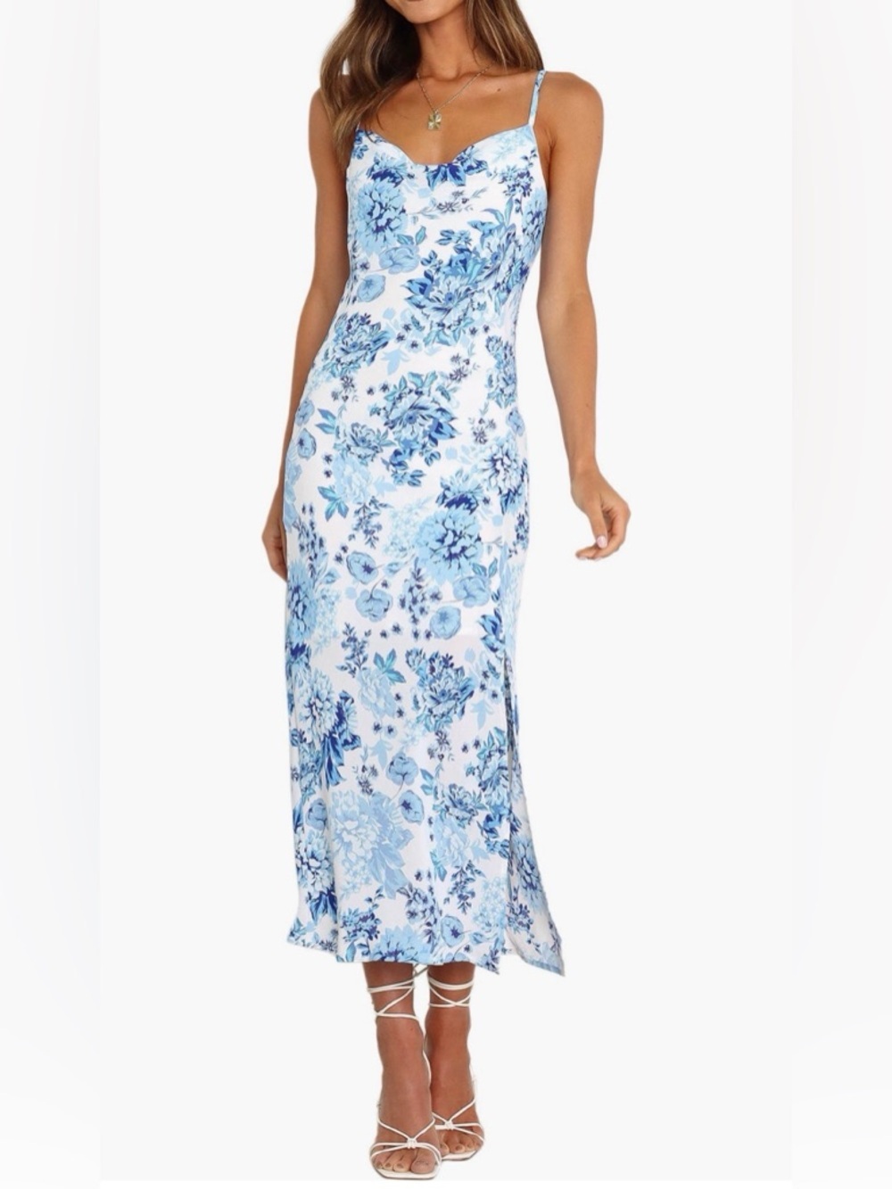 Petal And Pup Yelena Dress Blue Floral Print Size US 8